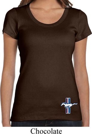 Ladies Shirt The Legend Lives Crest Bottom Print Scoop Neck Tee