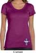 Ladies Shirt The Legend Lives Crest Bottom Print Scoop Neck Tee