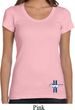 Ladies Shirt The Legend Lives Crest Bottom Print Scoop Neck Tee