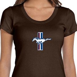 Ladies Shirt The Legend Lives Crest Small Print Scoop Neck Tee T-Shirt Ladies Shirt The Legend Lives Crest Small Print Scoop Neck Tee T-Shirt