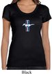 Ladies Shirt The Legend Lives Crest Small Print Scoop Neck Tee T-Shirt