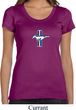 Ladies Shirt The Legend Lives Crest Small Print Scoop Neck Tee T-Shirt