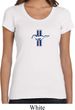 Ladies Shirt The Legend Lives Crest Small Print Scoop Neck Tee T-Shirt