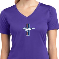 Ladies Shirt The Legend Lives Small Print Moisture Wicking V-neck Tee Ladies Shirt The Legend Lives Small Print Moisture Wicking V-neck Tee