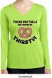 Ladies Shirt Thirsty Pretzels Dry Wicking Long Sleeve Tee T-Shirt