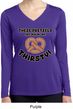 Ladies Shirt Thirsty Pretzels Dry Wicking Long Sleeve Tee T-Shirt