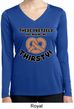 Ladies Shirt Thirsty Pretzels Dry Wicking Long Sleeve Tee T-Shirt