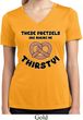 Ladies Shirt Thirsty Pretzels Moisture Wicking V-neck T-Shirt