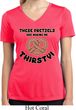 Ladies Shirt Thirsty Pretzels Moisture Wicking V-neck T-Shirt