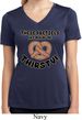 Ladies Shirt Thirsty Pretzels Moisture Wicking V-neck T-Shirt