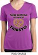 Ladies Shirt Thirsty Pretzels Moisture Wicking V-neck T-Shirt