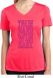 Ladies Shirt Train Hard Win Easy Moisture Wicking V-neck Tee T-Shirt