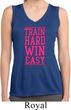 Ladies Shirt Train Hard Win Easy Sleeveless Moisture Wicking T-Shirt