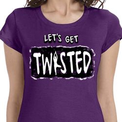 Ladies Shirt Twisted Longer Length Tee T-Shirt