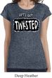 Ladies Shirt Twisted Longer Length Tee T-Shirt