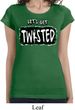 Ladies Shirt Twisted Longer Length Tee T-Shirt