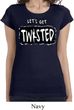 Ladies Shirt Twisted Longer Length Tee T-Shirt