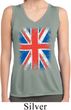 Ladies Shirt Union Jack Sleeveless Moisture Wicking Tee T-Shirt