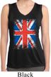 Ladies Shirt Union Jack Sleeveless Moisture Wicking Tee T-Shirt