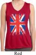 Ladies Shirt Union Jack Sleeveless Moisture Wicking Tee T-Shirt