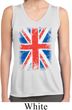 Ladies Shirt Union Jack Sleeveless Moisture Wicking Tee T-Shirt