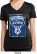 Ladies Shirt V8 Genuine Ford Parts Moisture Wicking V-neck Tee T-Shirt