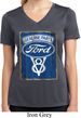 Ladies Shirt V8 Genuine Ford Parts Moisture Wicking V-neck Tee T-Shirt