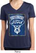Ladies Shirt V8 Genuine Ford Parts Moisture Wicking V-neck Tee T-Shirt