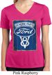 Ladies Shirt V8 Genuine Ford Parts Moisture Wicking V-neck Tee T-Shirt