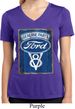 Ladies Shirt V8 Genuine Ford Parts Moisture Wicking V-neck Tee T-Shirt