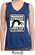 Ladies Shirt Warning Gymnast Sleeveless Moisture Wicking Tee T-Shirt