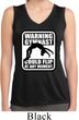 Ladies Shirt Warning Gymnast Sleeveless Moisture Wicking Tee T-Shirt