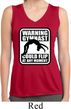 Ladies Shirt Warning Gymnast Sleeveless Moisture Wicking Tee T-Shirt