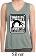Ladies Shirt Warning Gymnast Sleeveless Moisture Wicking Tee T-Shirt