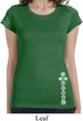 Ladies Shirt White 7 Chakras Bottom Print Longer Length Tee T-Shirt