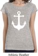Ladies Shirt White Anchor Longer Length Tee T-Shirt