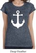 Ladies Shirt White Anchor Longer Length Tee T-Shirt