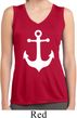 Ladies Shirt White Anchor Sleeveless Moisture Wicking Tee