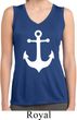 Ladies Shirt White Anchor Sleeveless Moisture Wicking Tee