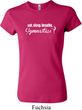 Ladies Shirt White Eat Sleep Breathe Gymnastics Crewneck Tee T-Shirt