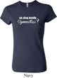Ladies Shirt White Eat Sleep Breathe Gymnastics Crewneck Tee T-Shirt