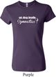Ladies Shirt White Eat Sleep Breathe Gymnastics Crewneck Tee T-Shirt