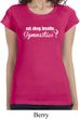 Ladies Shirt White Eat Sleep Breathe Gymnastics Longer Length Tee