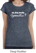 Ladies Shirt White Eat Sleep Breathe Gymnastics Longer Length Tee