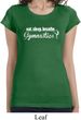 Ladies Shirt White Eat Sleep Breathe Gymnastics Longer Length Tee