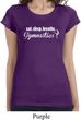Ladies Shirt White Eat Sleep Breathe Gymnastics Longer Length Tee