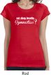 Ladies Shirt White Eat Sleep Breathe Gymnastics Longer Length Tee