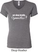 Ladies Shirt White Eat Sleep Breathe Gymnastics V-neck Tee T-Shirt
