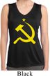 Ladies Shirt Yellow Hammer And Sickle Sleeveless Moisture Wicking Tee