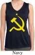 Ladies Shirt Yellow Hammer And Sickle Sleeveless Moisture Wicking Tee